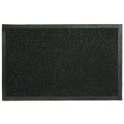 FANMATS Floor Mat, 36 in L, 21 in W, Jumbo Dual Rib Pattern, Polypropylene Surface, Charcoal Black 27389